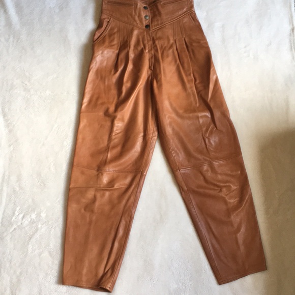 Fendi | Pants & Jumpsuits | Fendissime Fendi Italian Brown Leather ...